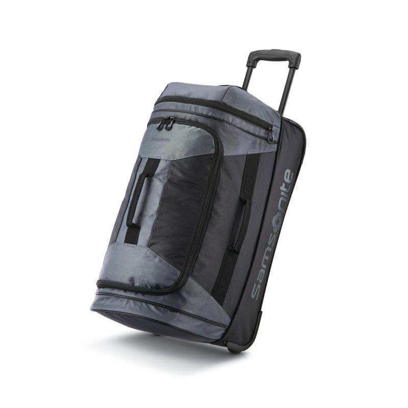 Samsonite®-Andante-2-Boxed-Wheeled-22-Duffel-Bag-RiverrockBlack-117224-C043 Samsonite® Andante 2 Boxed Wheeled 22" Duffel Bag - Riverrock/Black
