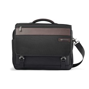 Samsonite® Kombi Flapover Brief - Black/Brown