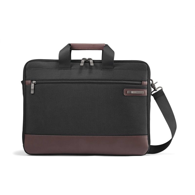 Samsonite® Kombi Slimbrief - Black/Brown