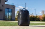 Samsonite Leather Laptop Backpack - Black - 8
