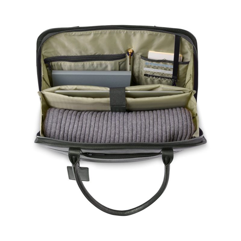 Samsonite Leather Laptop Tote - Black - 2