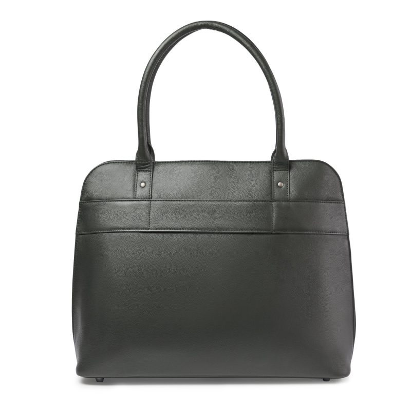 Samsonite Leather Laptop Tote - Black - 4