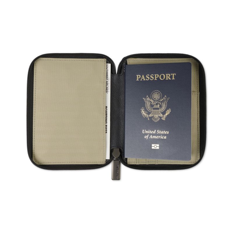 Samsonite Leather Passport Wallet - Black - 3