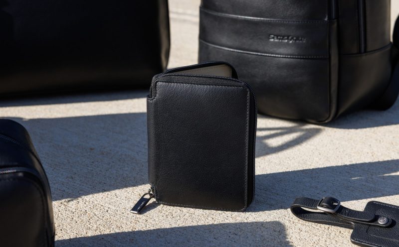 Samsonite Leather Passport Wallet - Black - 5