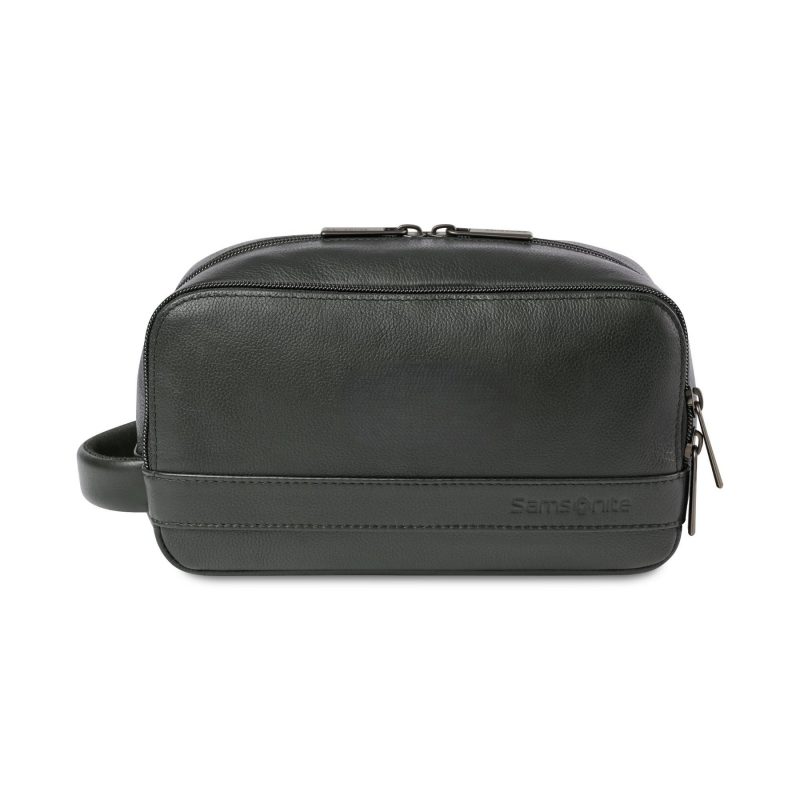 Samsonite Leather Toiletry Bag - Black - 1