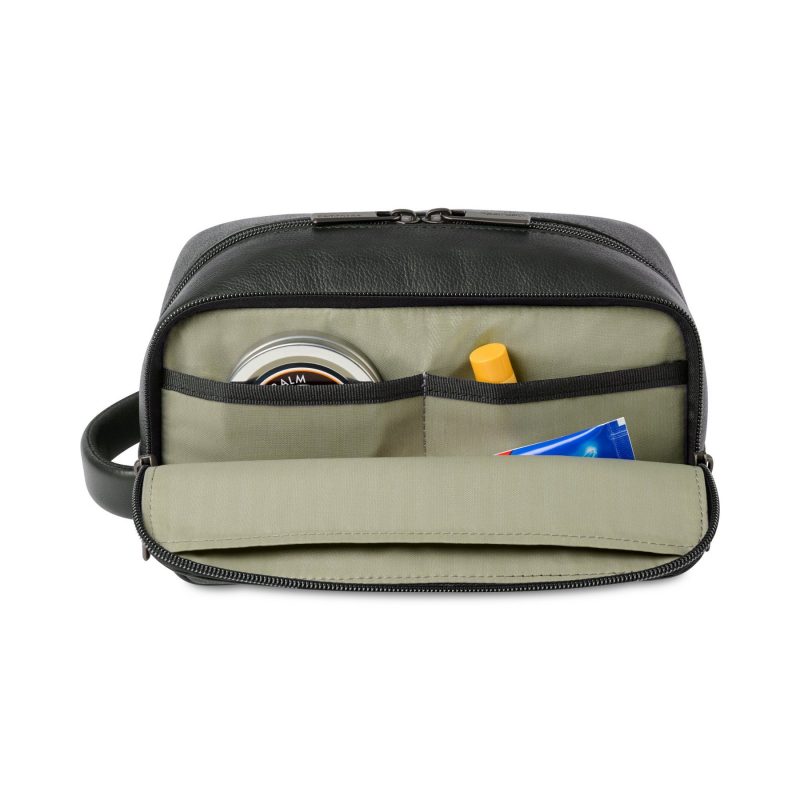 Samsonite Leather Toiletry Bag - Black - 2