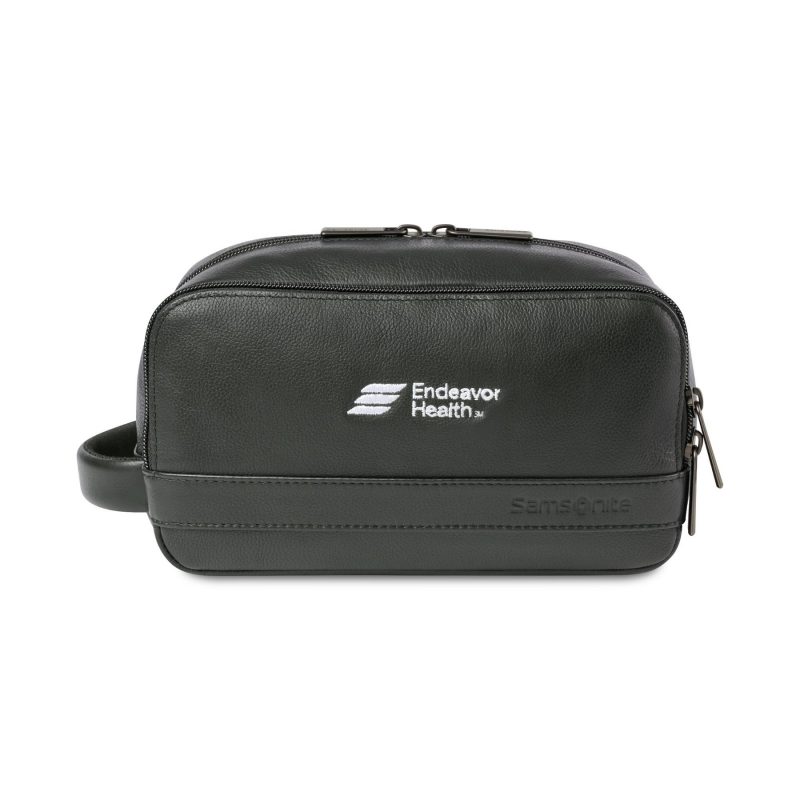 Samsonite Leather Toiletry Bag - Black
