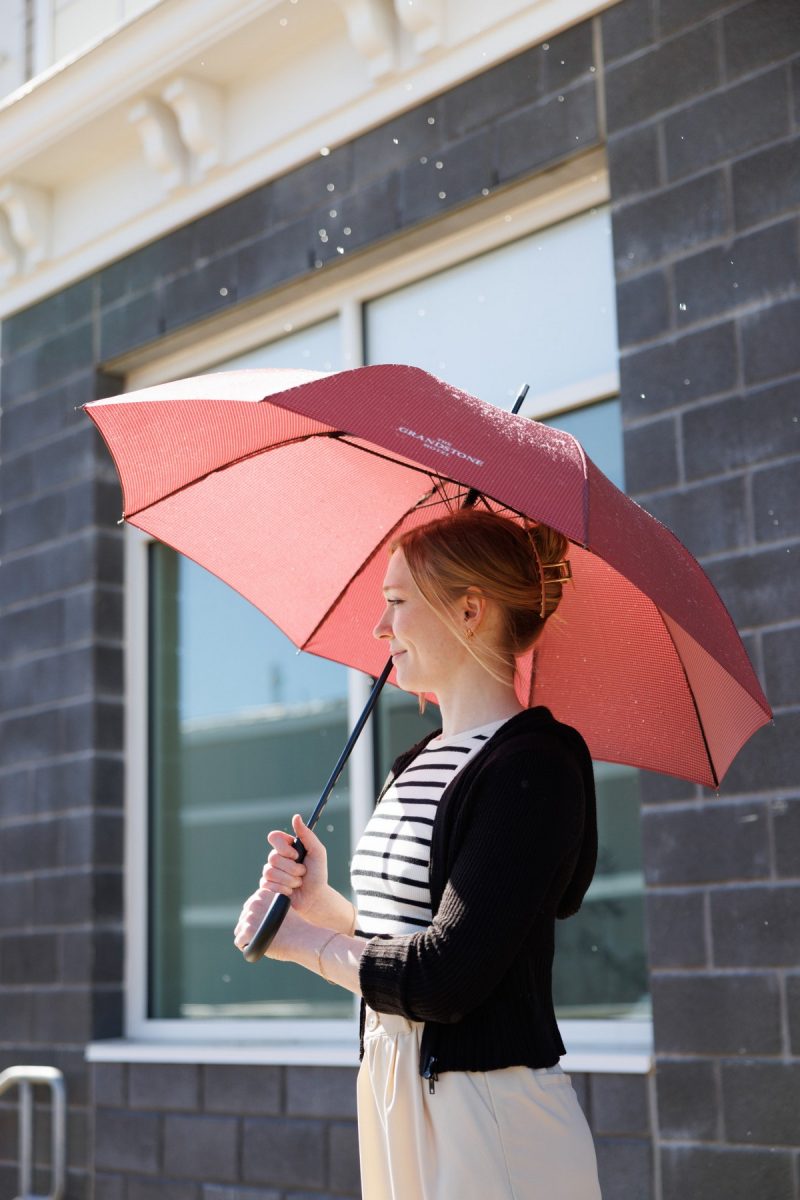 Samsonite Stick Auto Open Umbrella - Red - White - 4